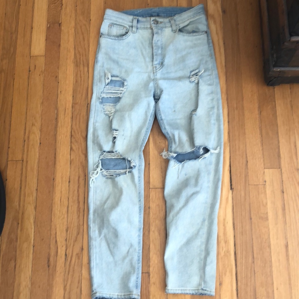 BDG girlfriend high rise light wash jeans